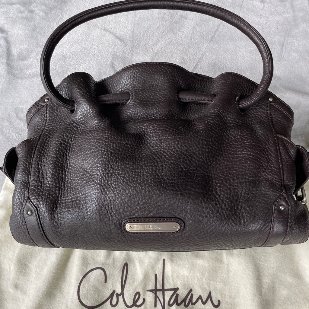 Cole Haan Brown Pebble Leather Purse